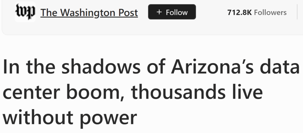 Data Centers AZ Wapo article 12-24