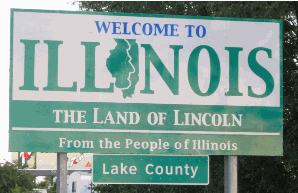 Illinois welcome sign Lake Co