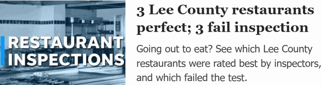 Lee Co restaurant inspections 12-24