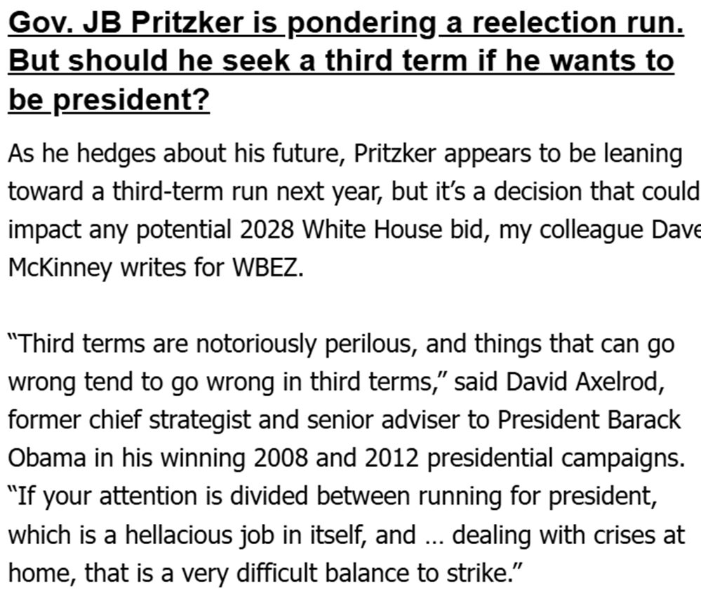 Axelrod pimpining for Rahm WBEZ 5-13-25