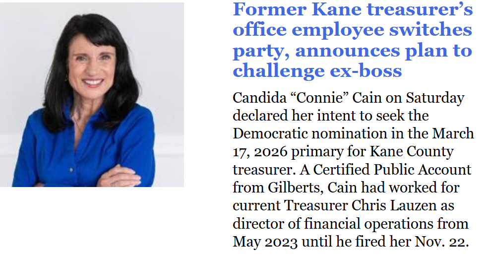Cain Kane DH Treasurer candidacy announcement