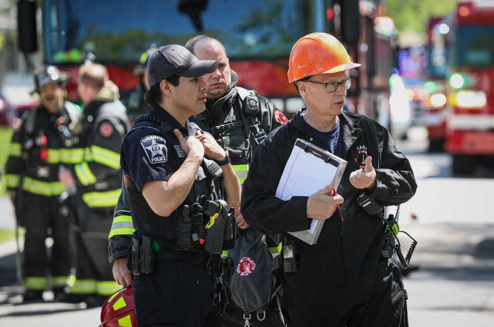 Cary Explosion police utilitu woprkers