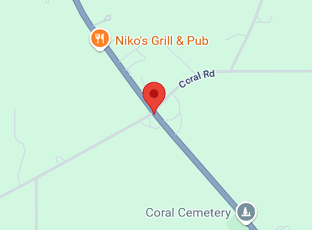 Rt 20 + Coral Rd