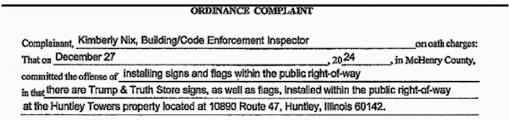 Trump store Huntley WMAQ 4 citation