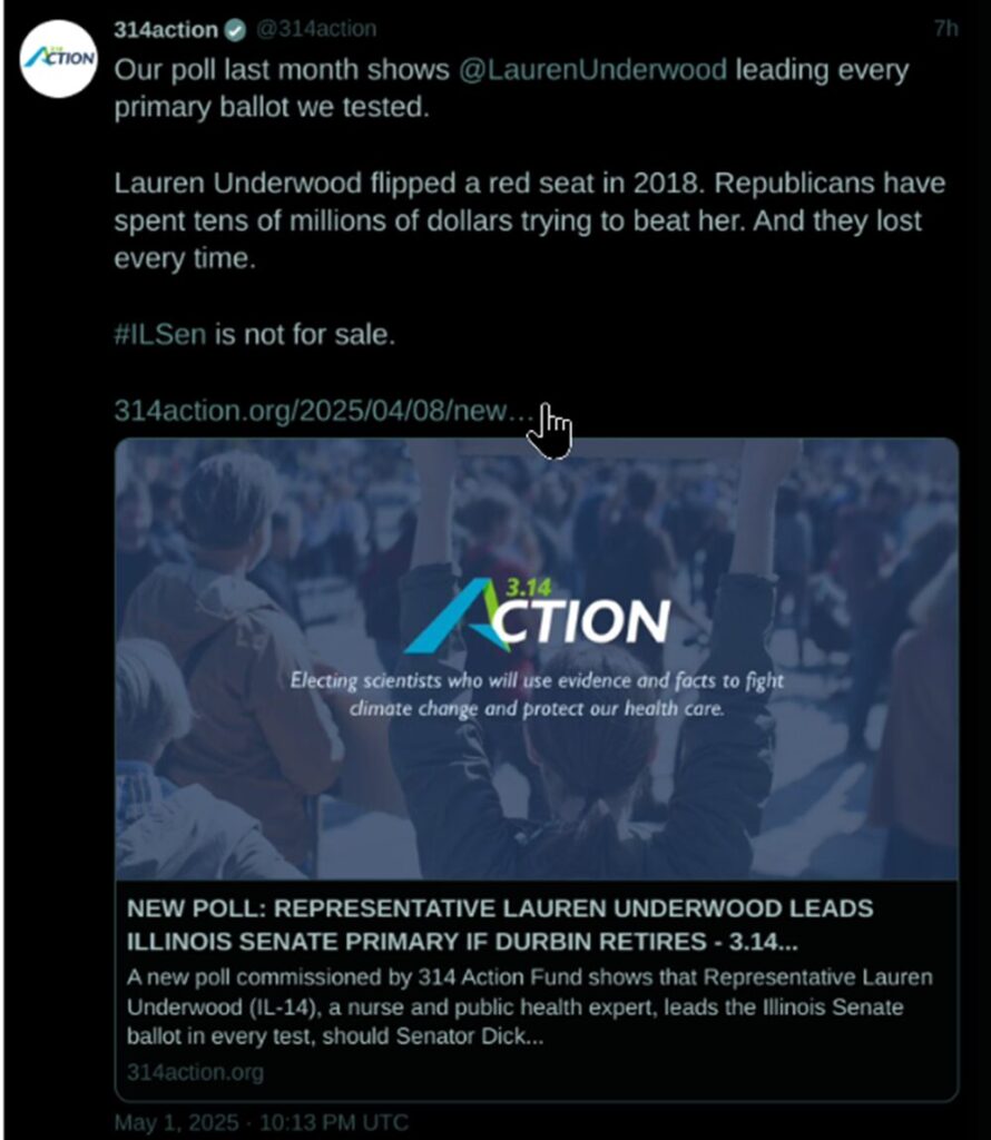 Underwood PAC tweet