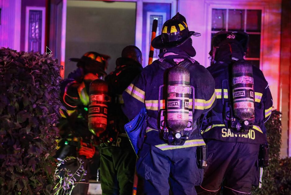 Cary firemen outside door 7-10-25
