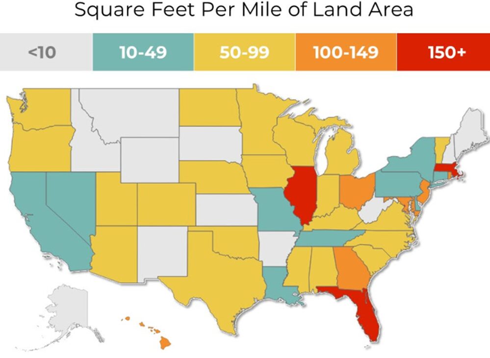Convention space state by state comparison 7-25