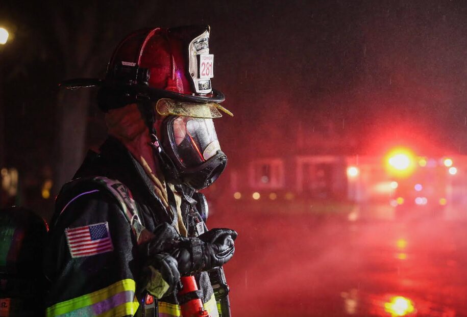 Fireman Cary in mask