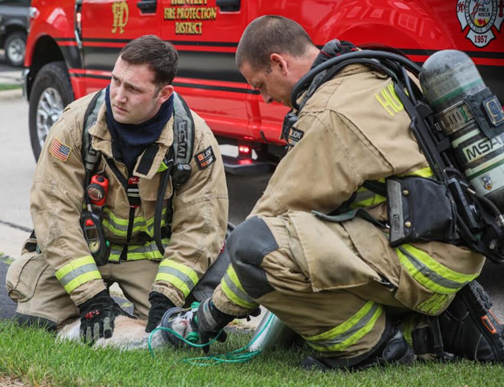 Huntley kitchen fire 7-26-25 cat resusitation