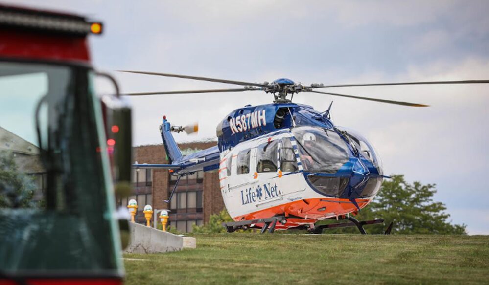 Cary lawnmower prmedics copter