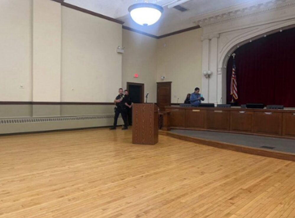Casten town hall 8-1-25 room empty