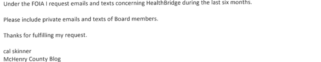 Healthbridge CLPD 8-7-25 Skinner email + text request 2