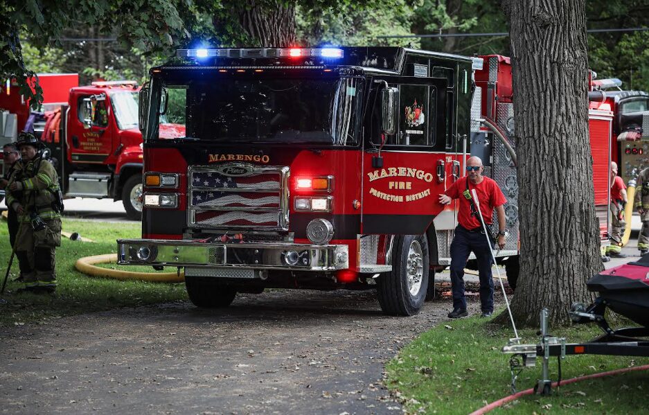 Marengo Garage fire truck