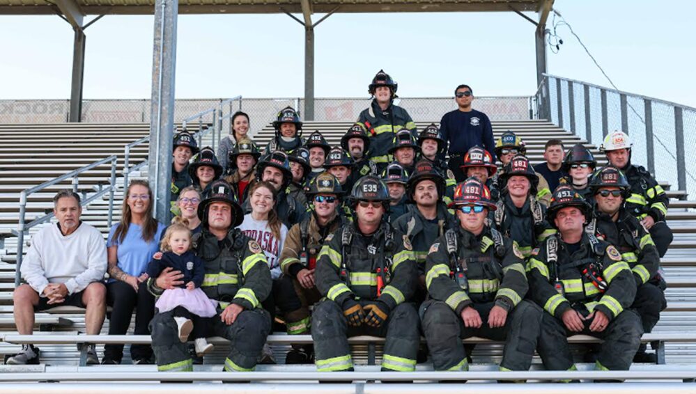 (-11 stair climb 2025 participants seated