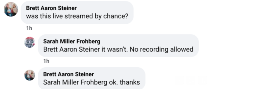 Secret forum comments 1