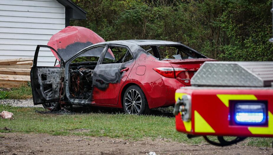 Car set on fire