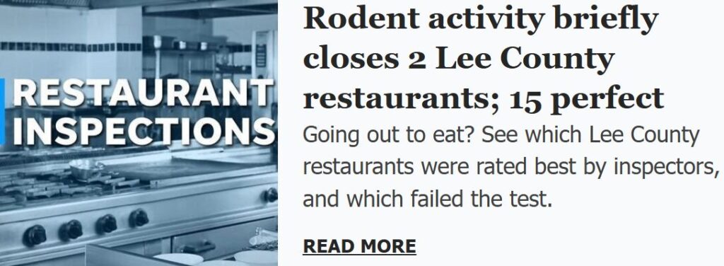 LEE Co restaurant inspections 10-23-25