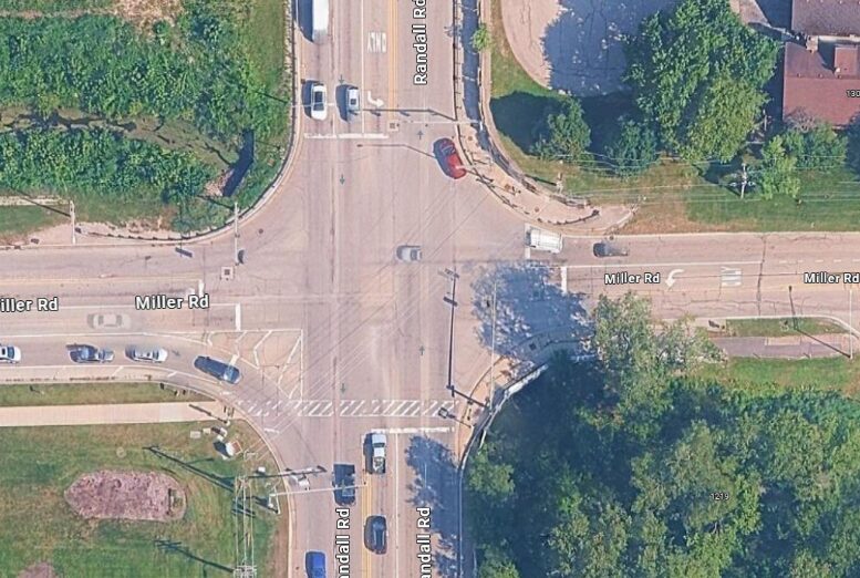 Miller and Randall Roads from above