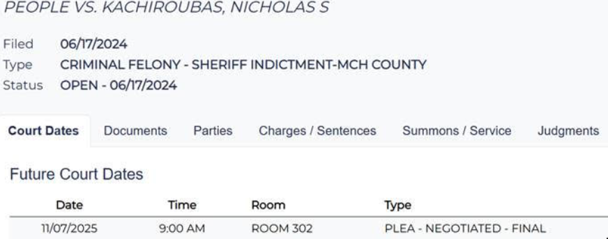 Nick sentenciing date