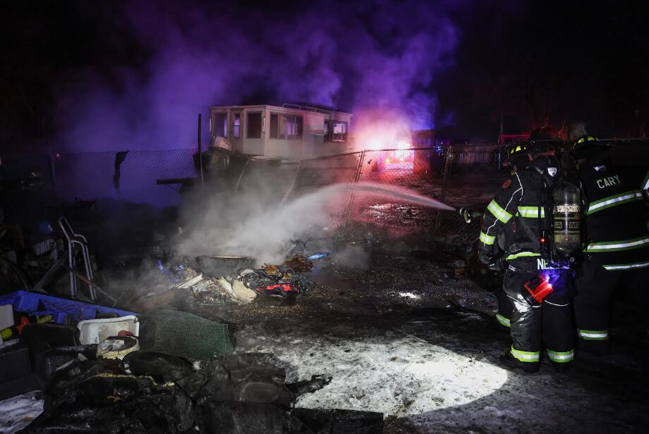 Rawson Bridge Rd debris fire