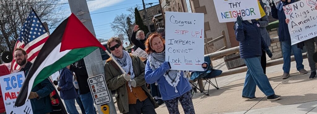 No Kings Harvard 3-18-26 corner 5 closeup