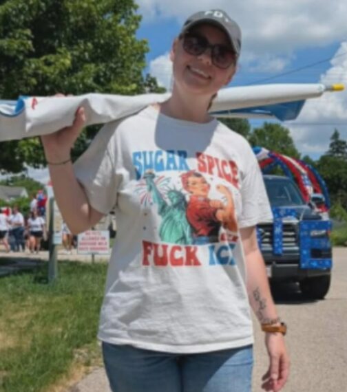 Sac t-shirt fuck ICE Harvard Milk day parade